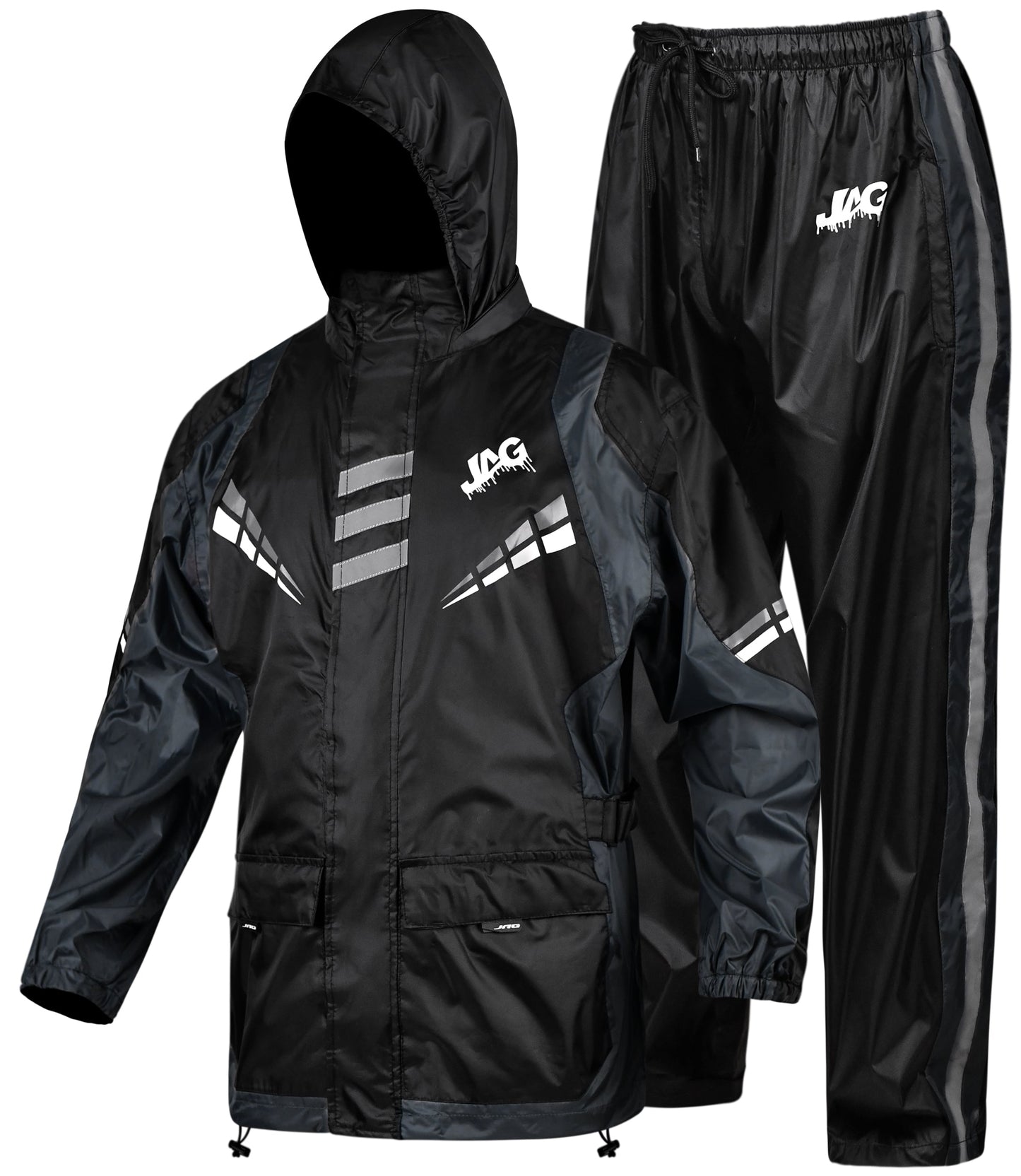 Traje de Lluvia JAG Rainmaster para Hombre y Mujer (Negro/Gris)