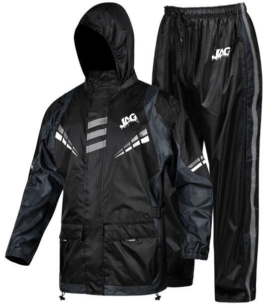 Traje de Lluvia JAG Rainmaster para Hombre y Mujer (Negro/Gris)