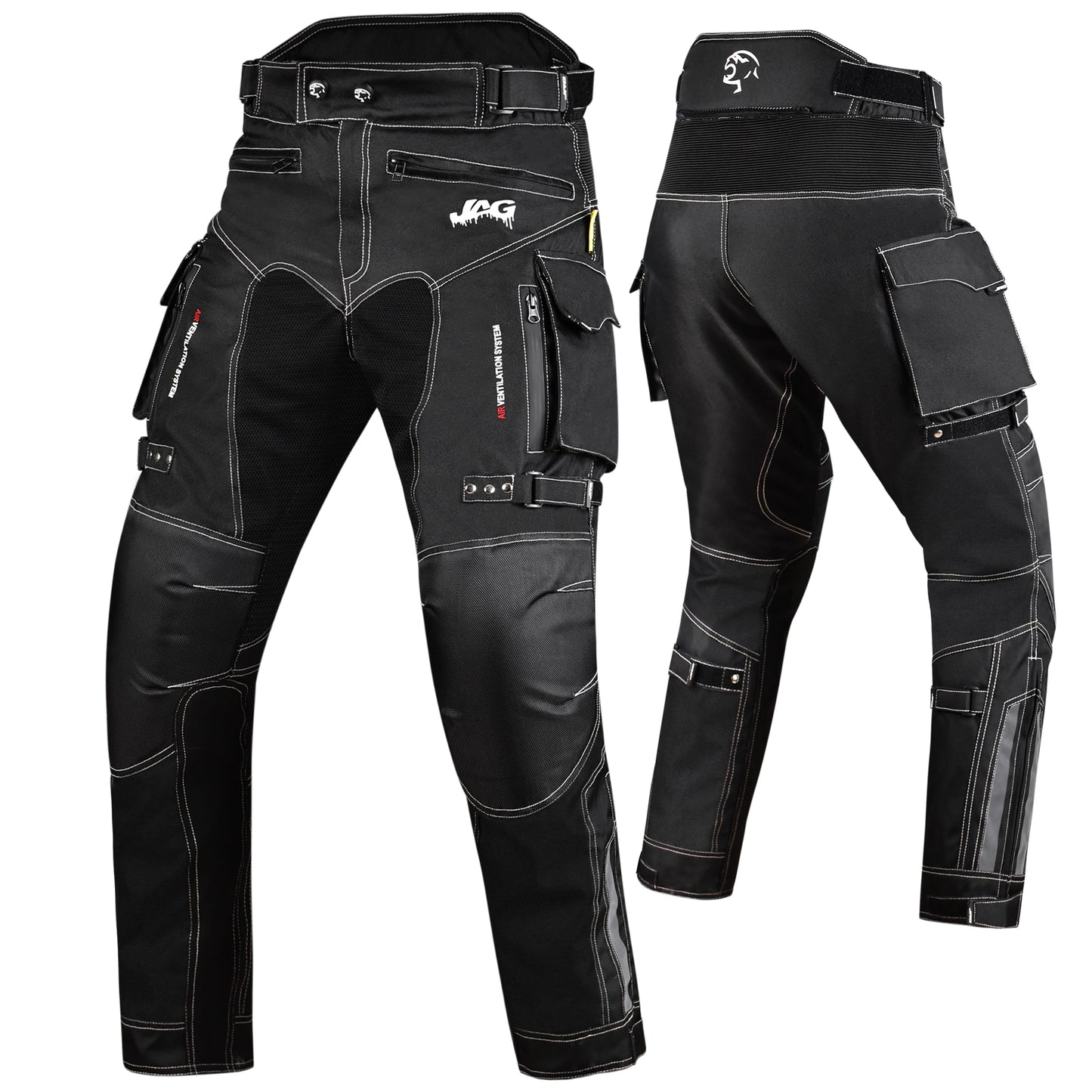 Pantalón protector de motocicleta JAG Maverick - Negro