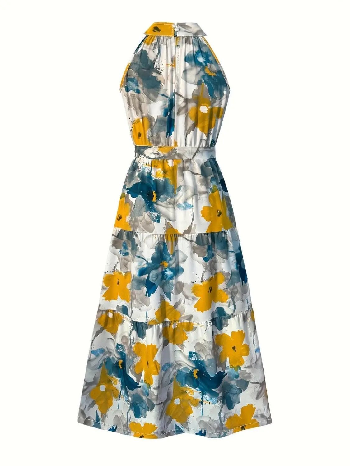 Vestidos Trendsi recién llegados - Vestido con cuello alto escalonado - estilo elegante