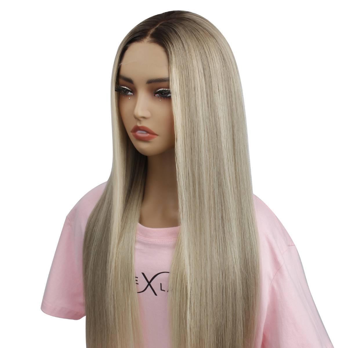 Peluca con cierre Tiffany Glueless 5x5 HD Lace, cabello 100% humano, teñida profesionalmente
