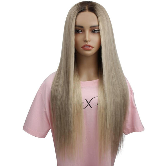 Peluca con cierre Tiffany Glueless 5x5 HD Lace, cabello 100% humano, teñida profesionalmente