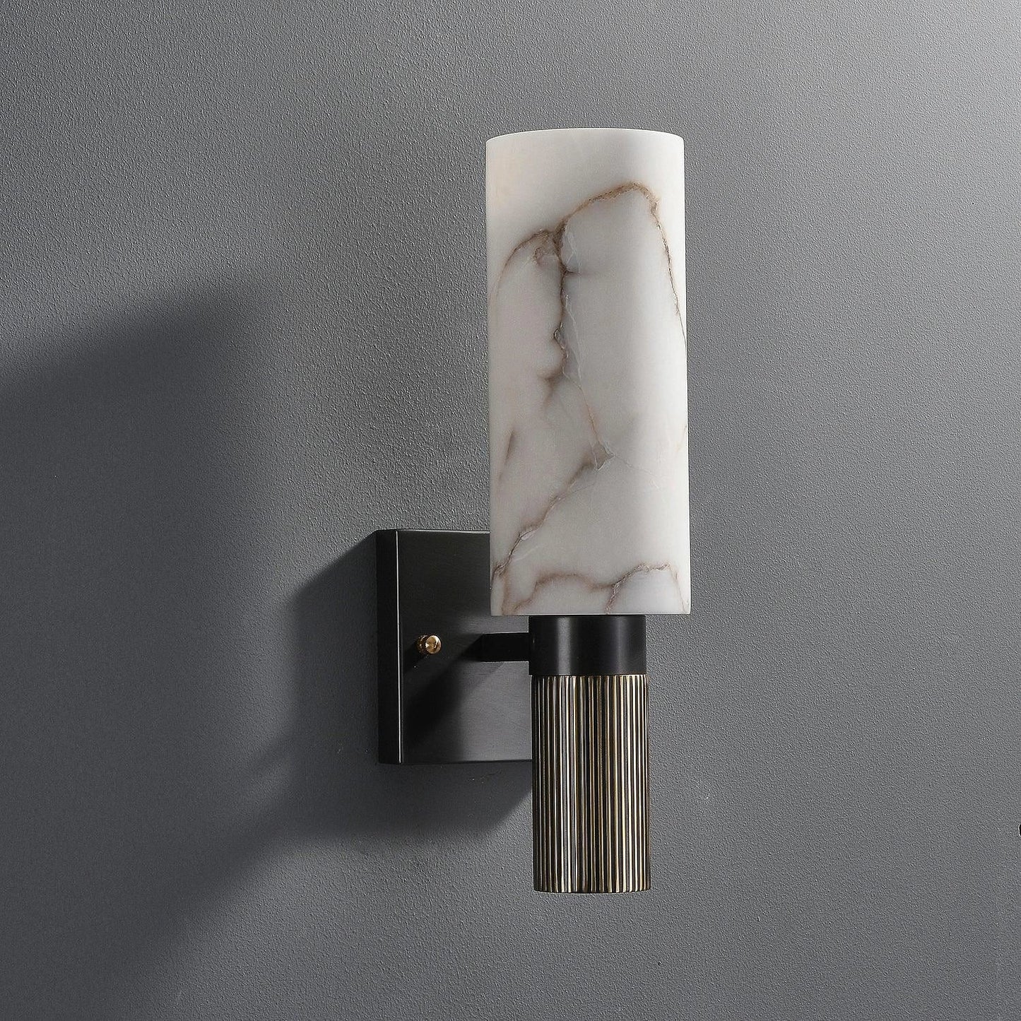 Aplique de pared antorcha de alabastro