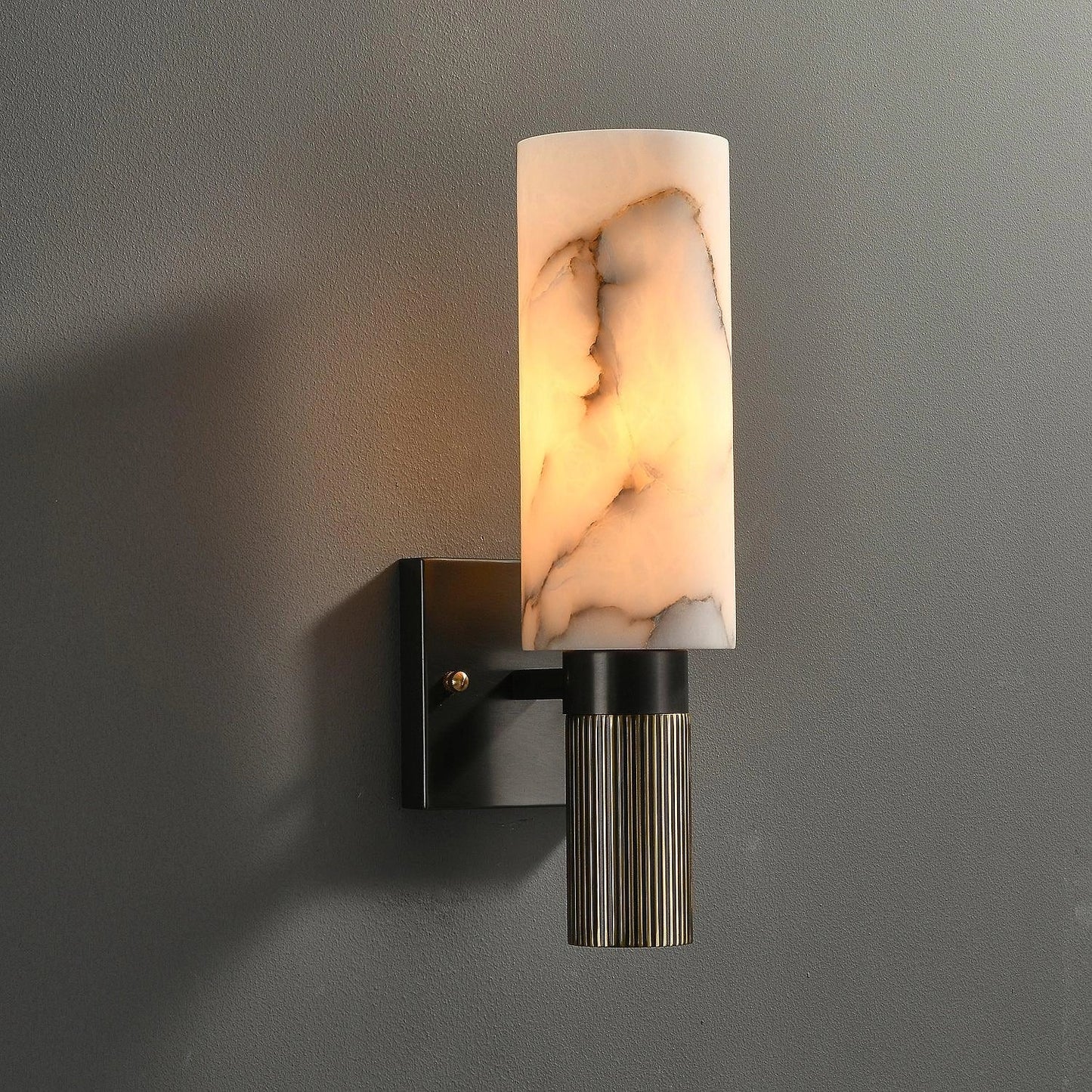 Aplique de pared antorcha de alabastro
