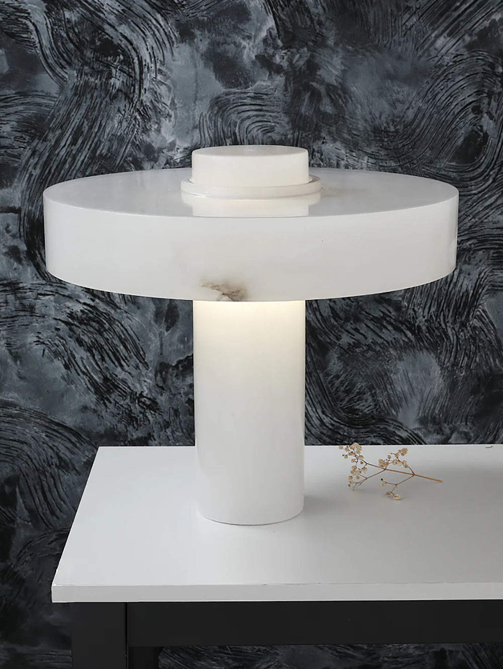 Lámpara de mesa Tramonto de alabastro