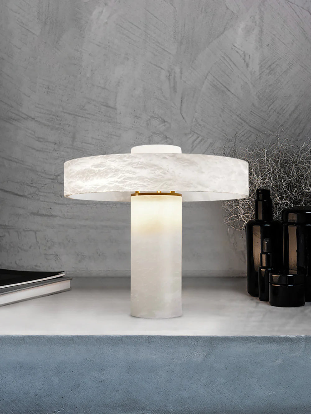 Lámpara de mesa Tramonto de alabastro