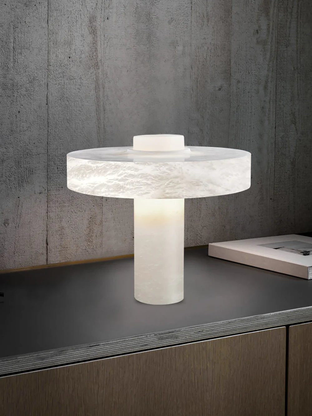 Lámpara de mesa Tramonto de alabastro