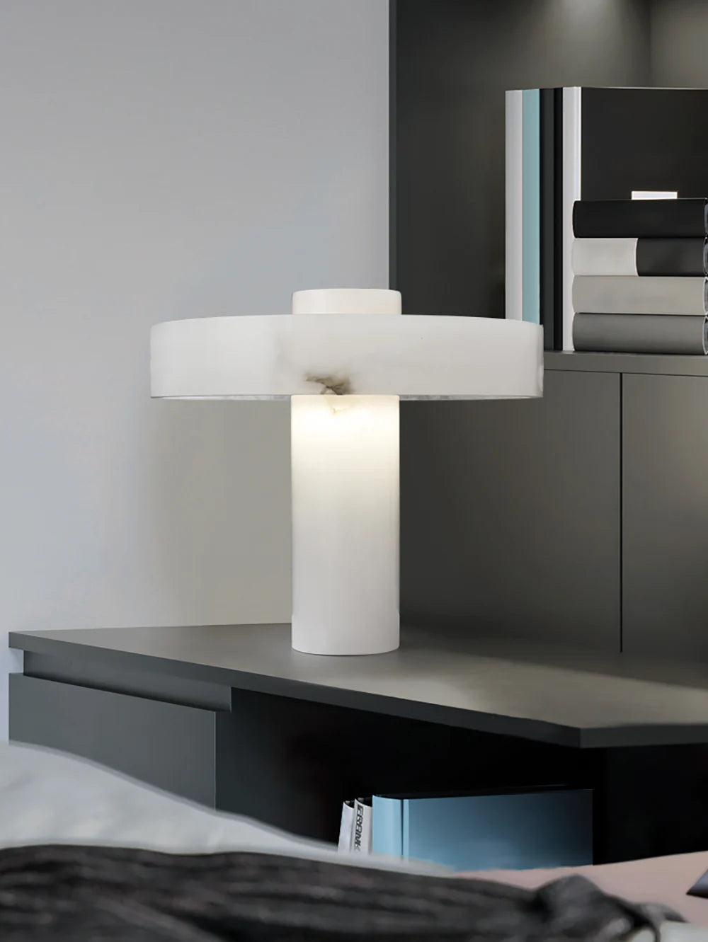 Lámpara de mesa Tramonto de alabastro