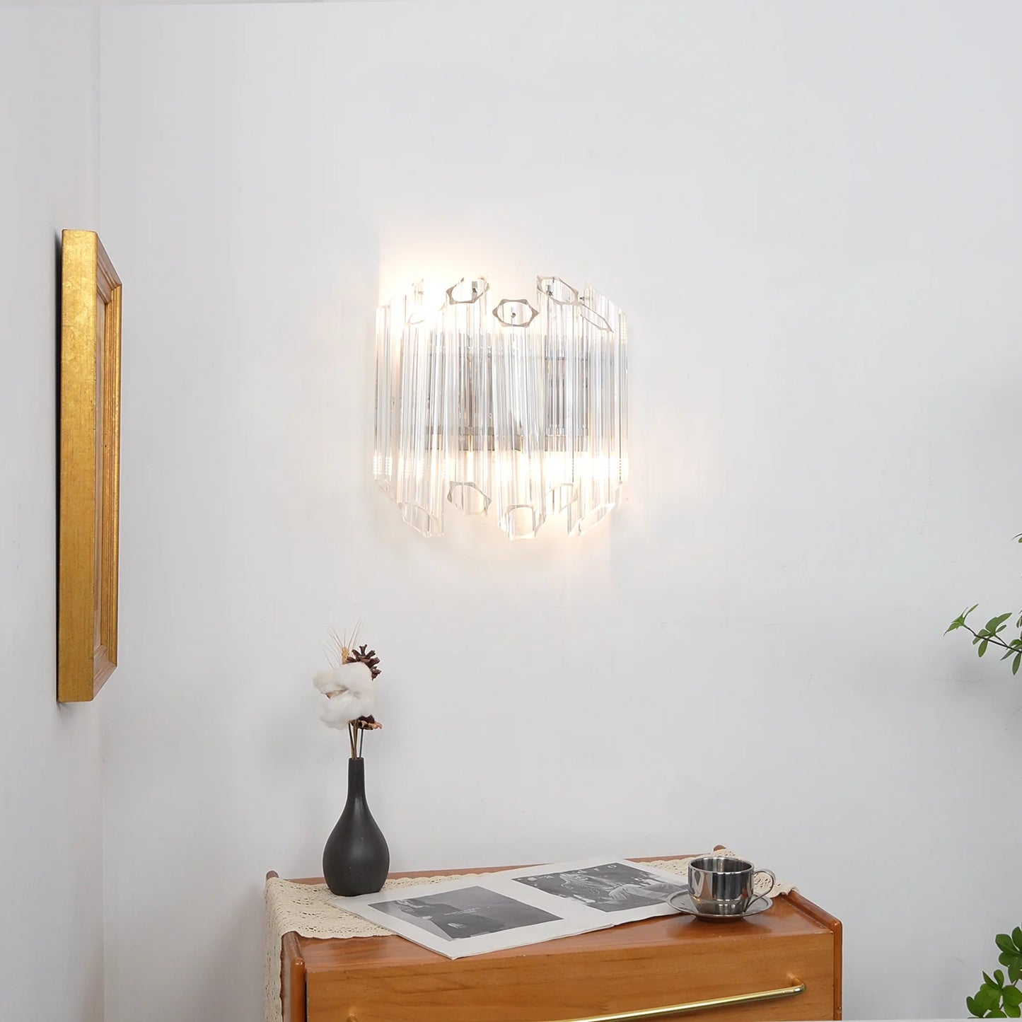 Aplique de Pared Palermo con Espejo Transparente