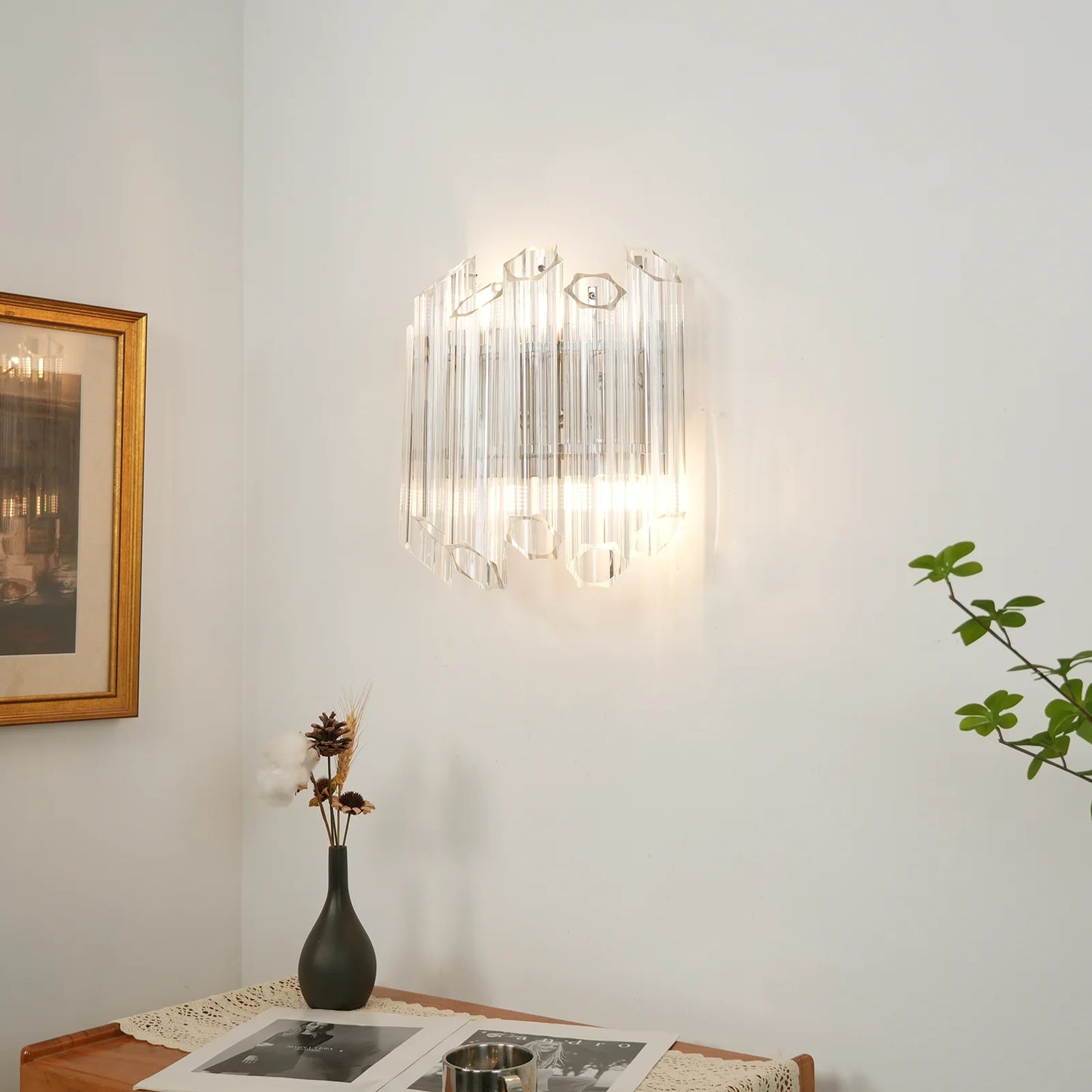 Aplique de Pared Palermo con Espejo Transparente