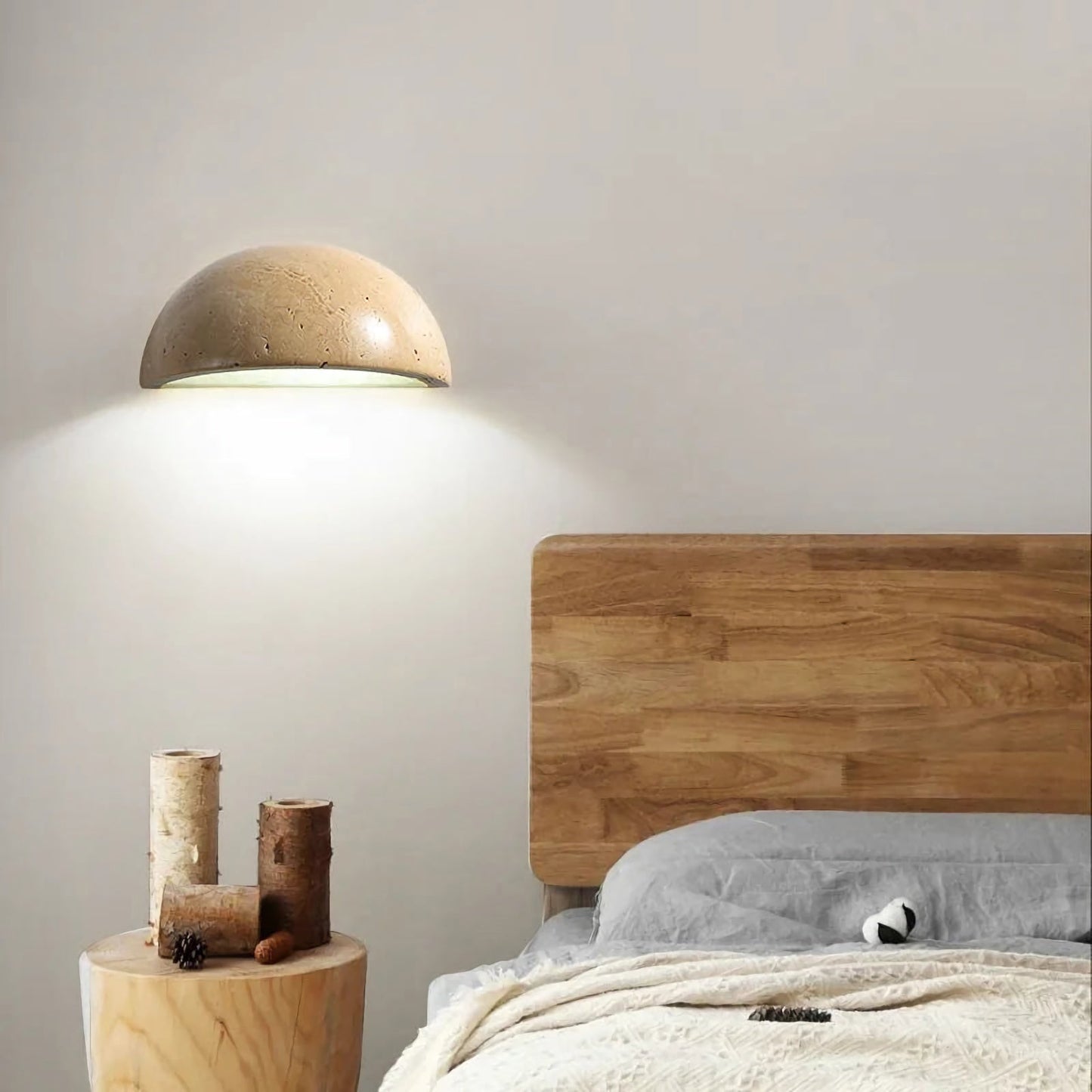 Lámpara de Pared Artística de Travertino