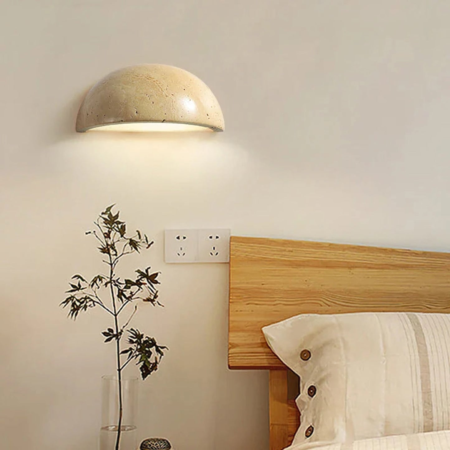 Lámpara de Pared Artística de Travertino