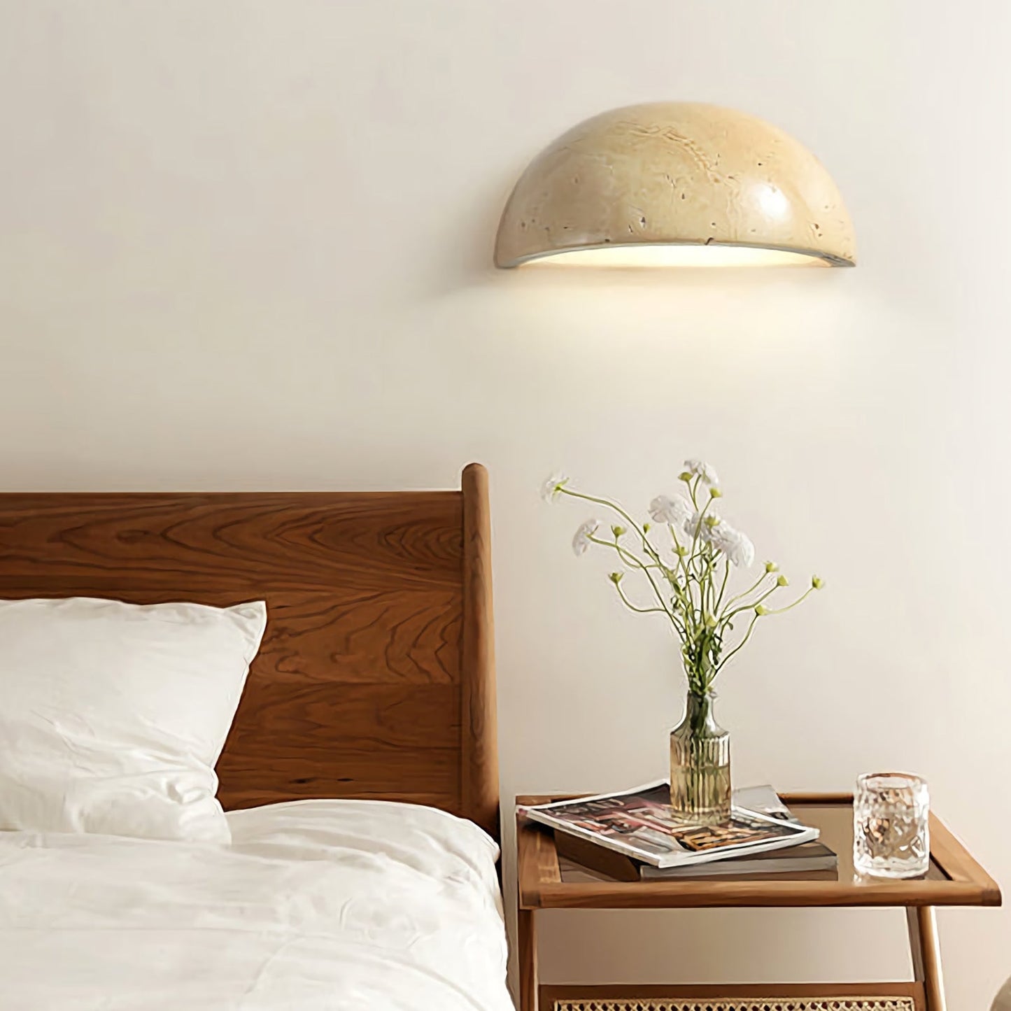 Lámpara de Pared Artística de Travertino