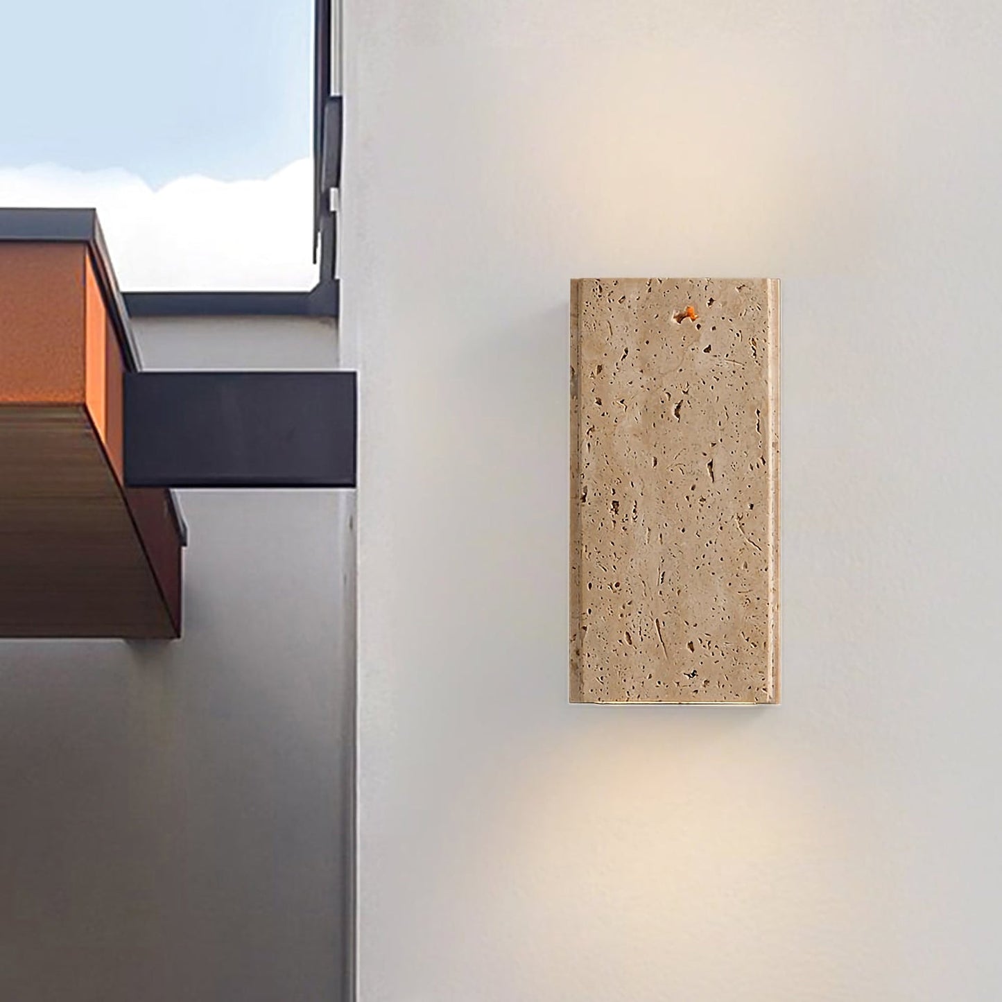 Apliques de pared para exterior de travertino