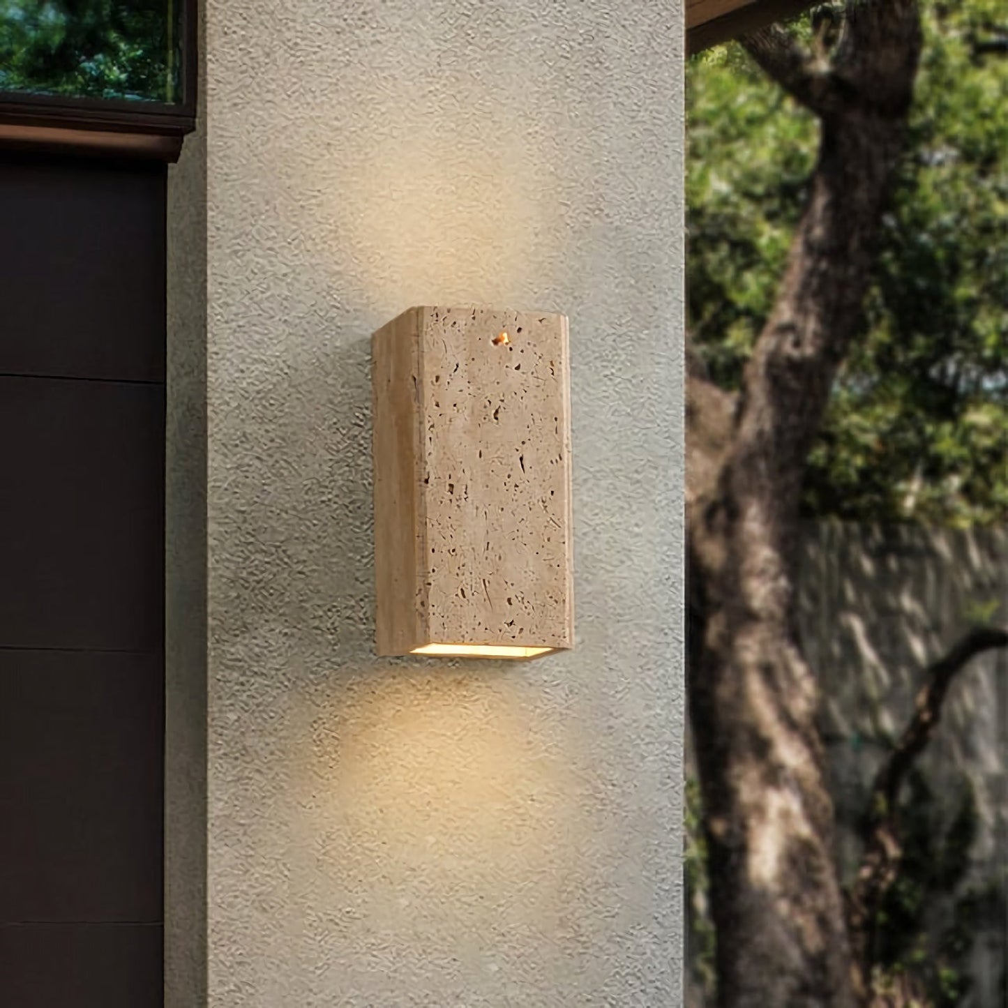 Apliques de pared para exterior de travertino