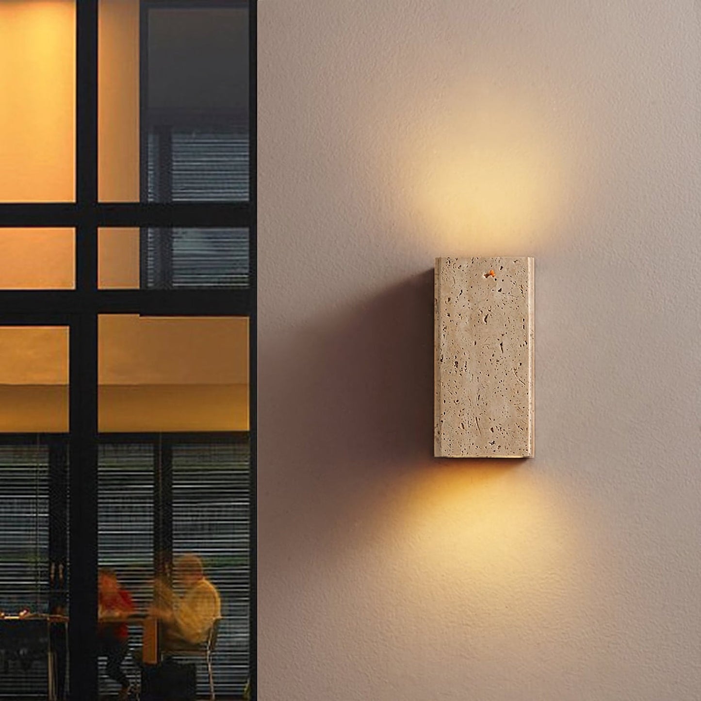 Apliques de pared para exterior de travertino