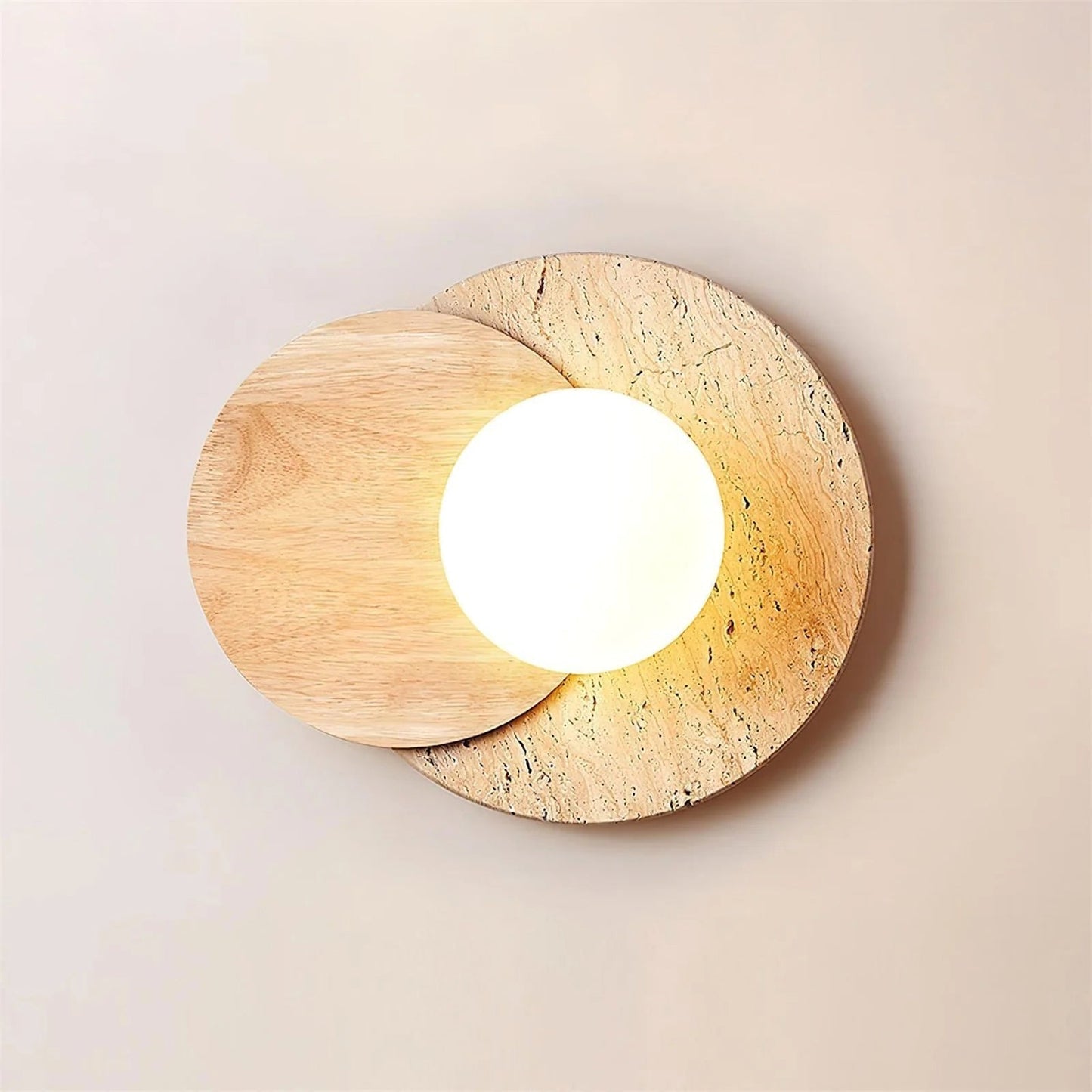 Lámpara de pared de travertino