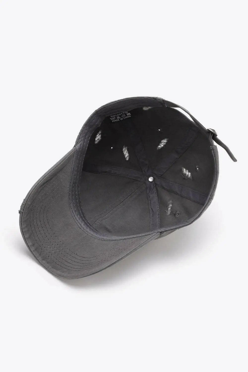 Gorra de béisbol desgastada Trendsi de algodón ajustable — Estilo vintage