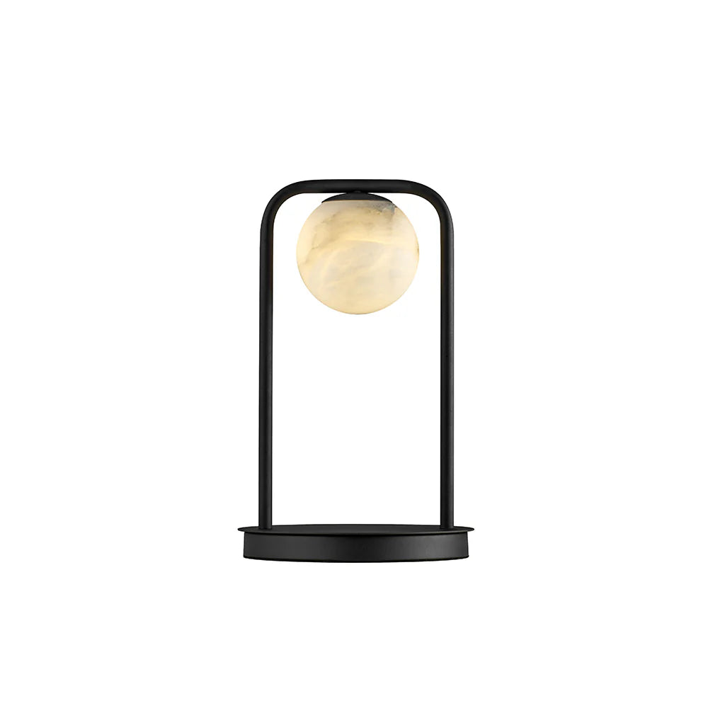Lámpara de mesa Alabaster Tribeca negra