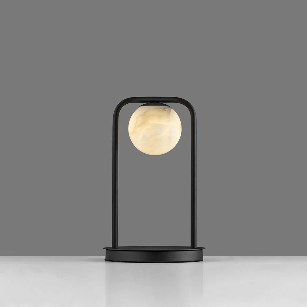Lámpara de mesa Alabaster Tribeca negra
