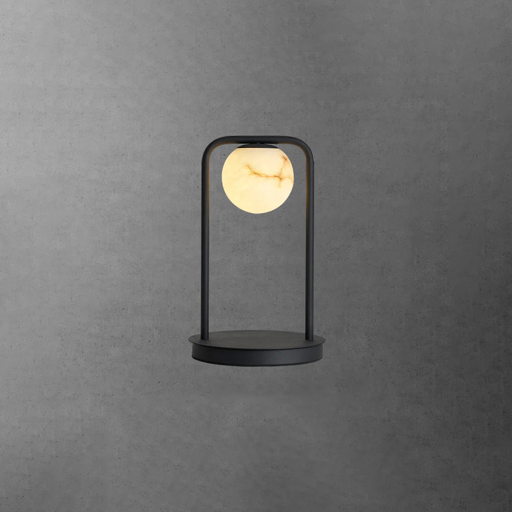 Lámpara de mesa Alabaster Tribeca negra