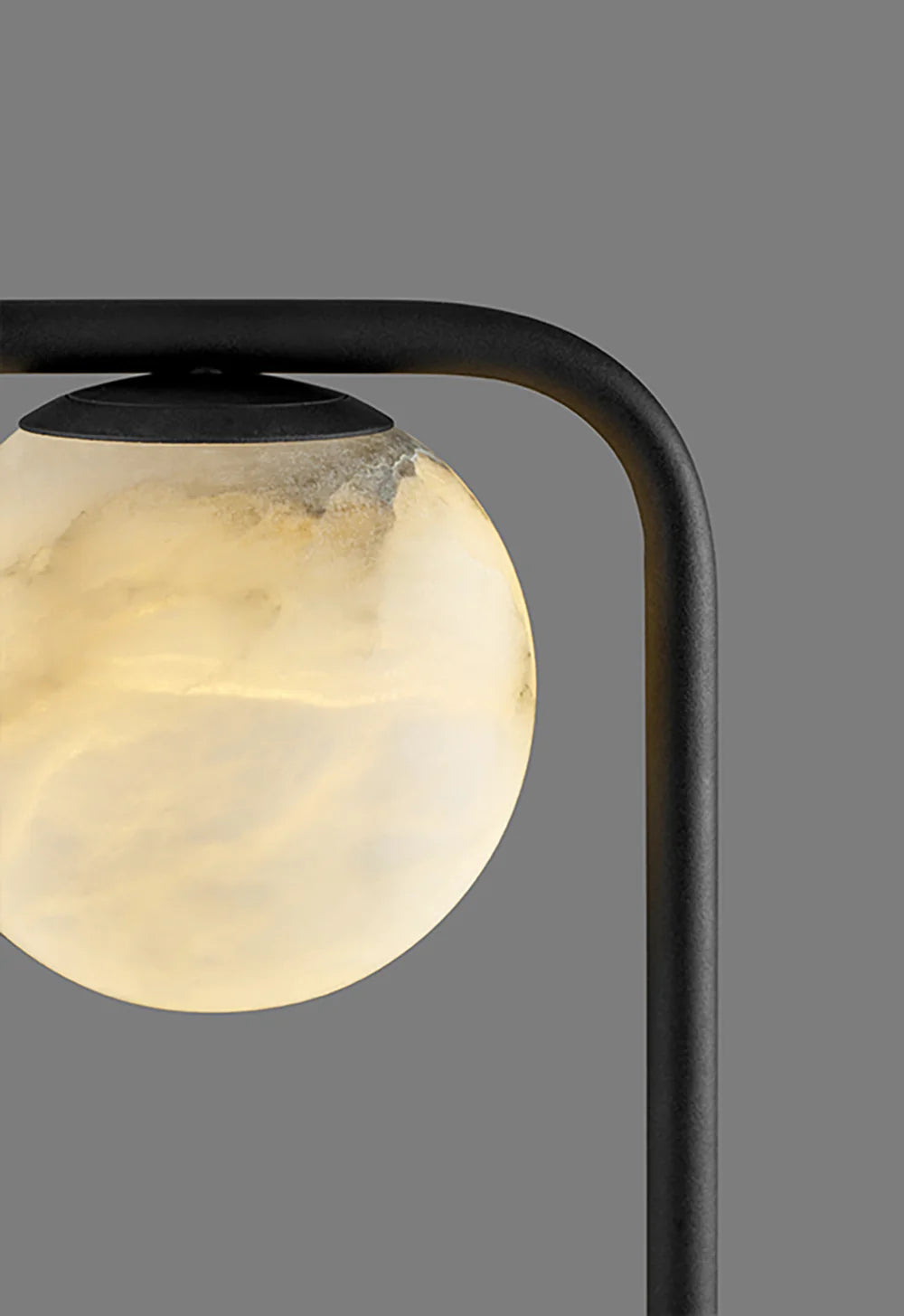 Lámpara de mesa Alabaster Tribeca negra
