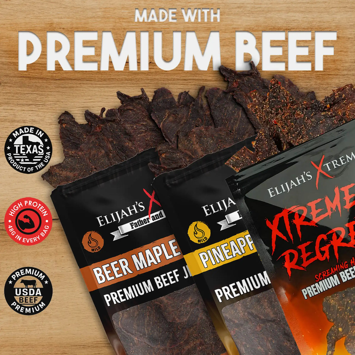 Paquete Trío de Carne Seca de Res