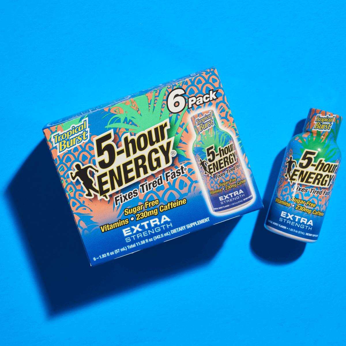 Chupitos de energía 5-hour ENERGY de potencia extra, sabor Tropical Burst
