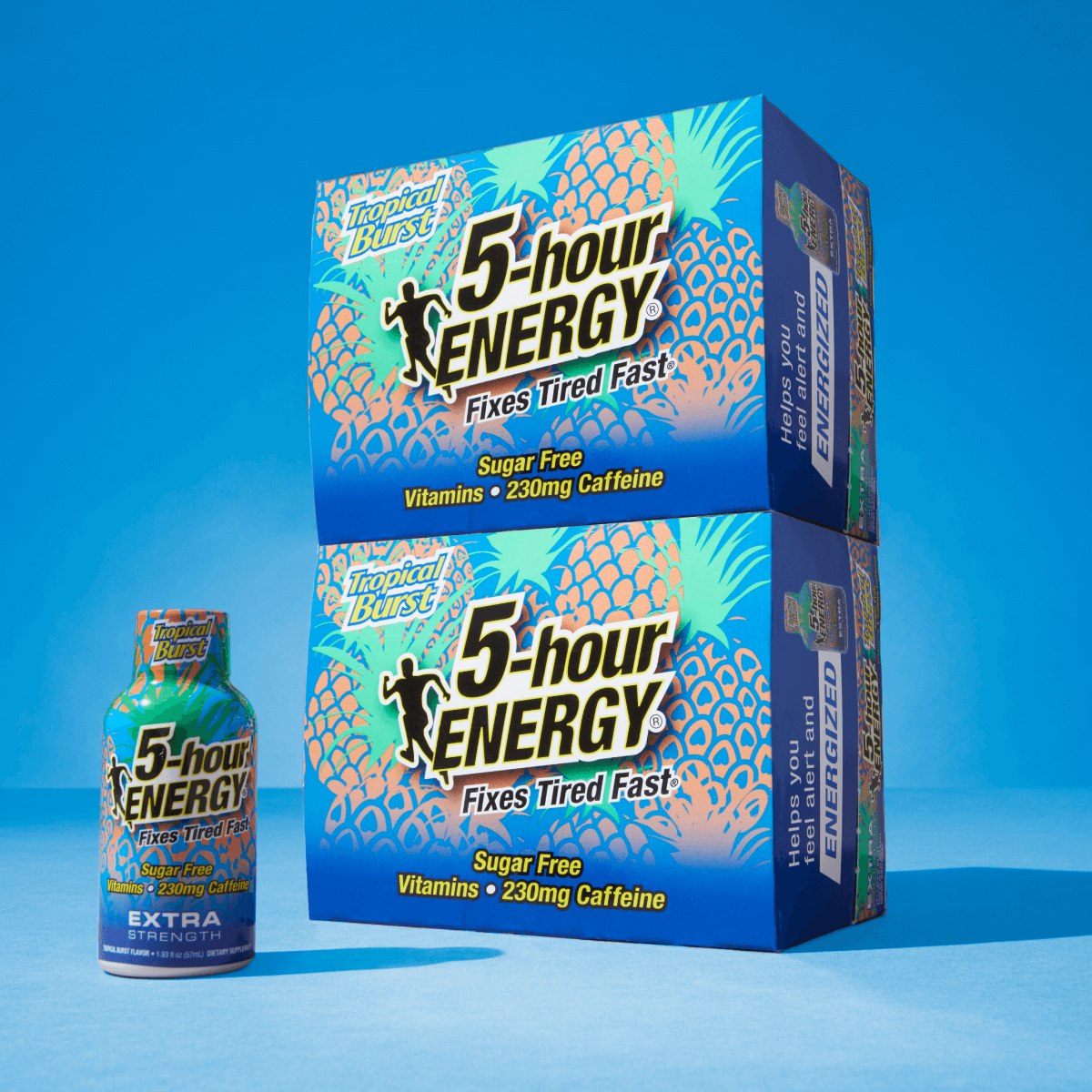 Chupitos de energía 5-hour ENERGY de potencia extra, sabor Tropical Burst