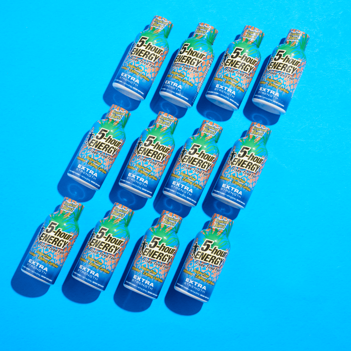 Chupitos de energía 5-hour ENERGY de potencia extra, sabor Tropical Burst