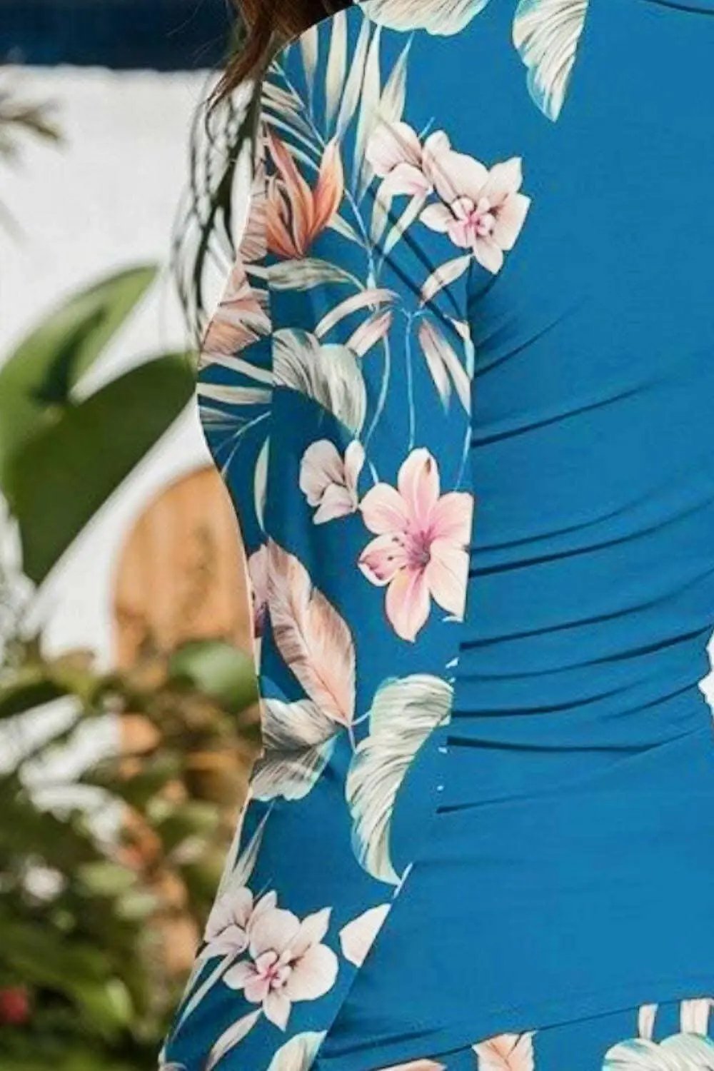Conjunto de bikini de dos piezas - Estampado tropical - Traje de baño para mujer
