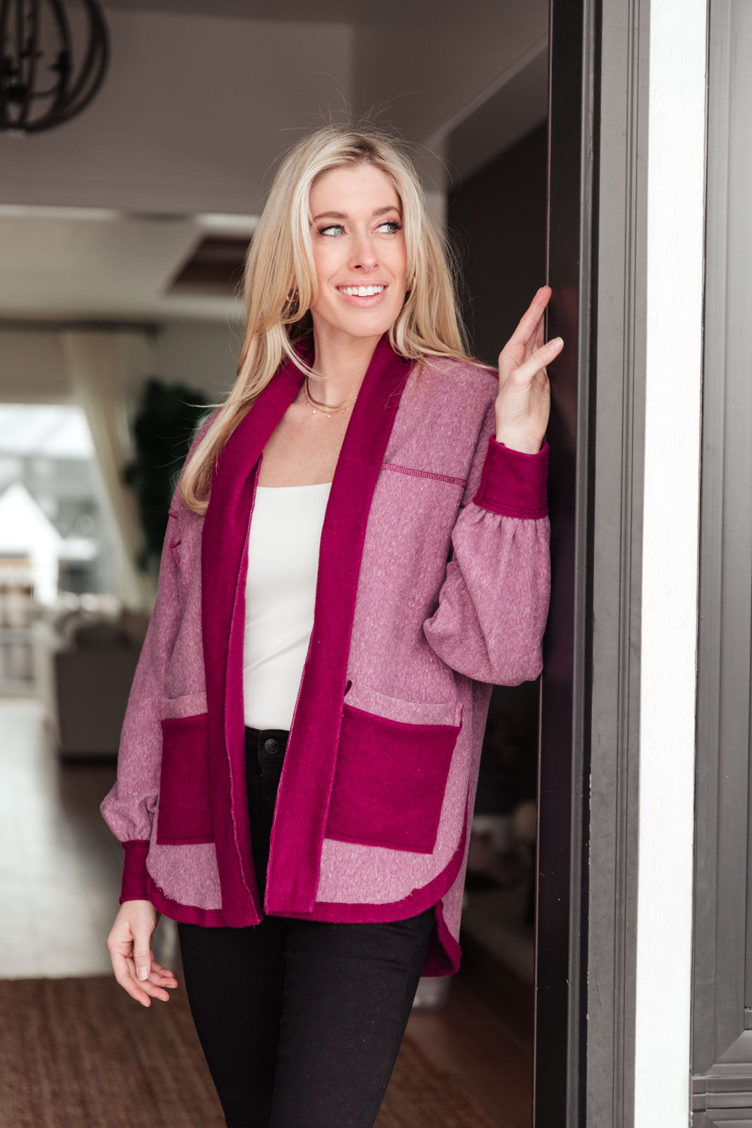 Chaqueta Two Hearts color ciruela