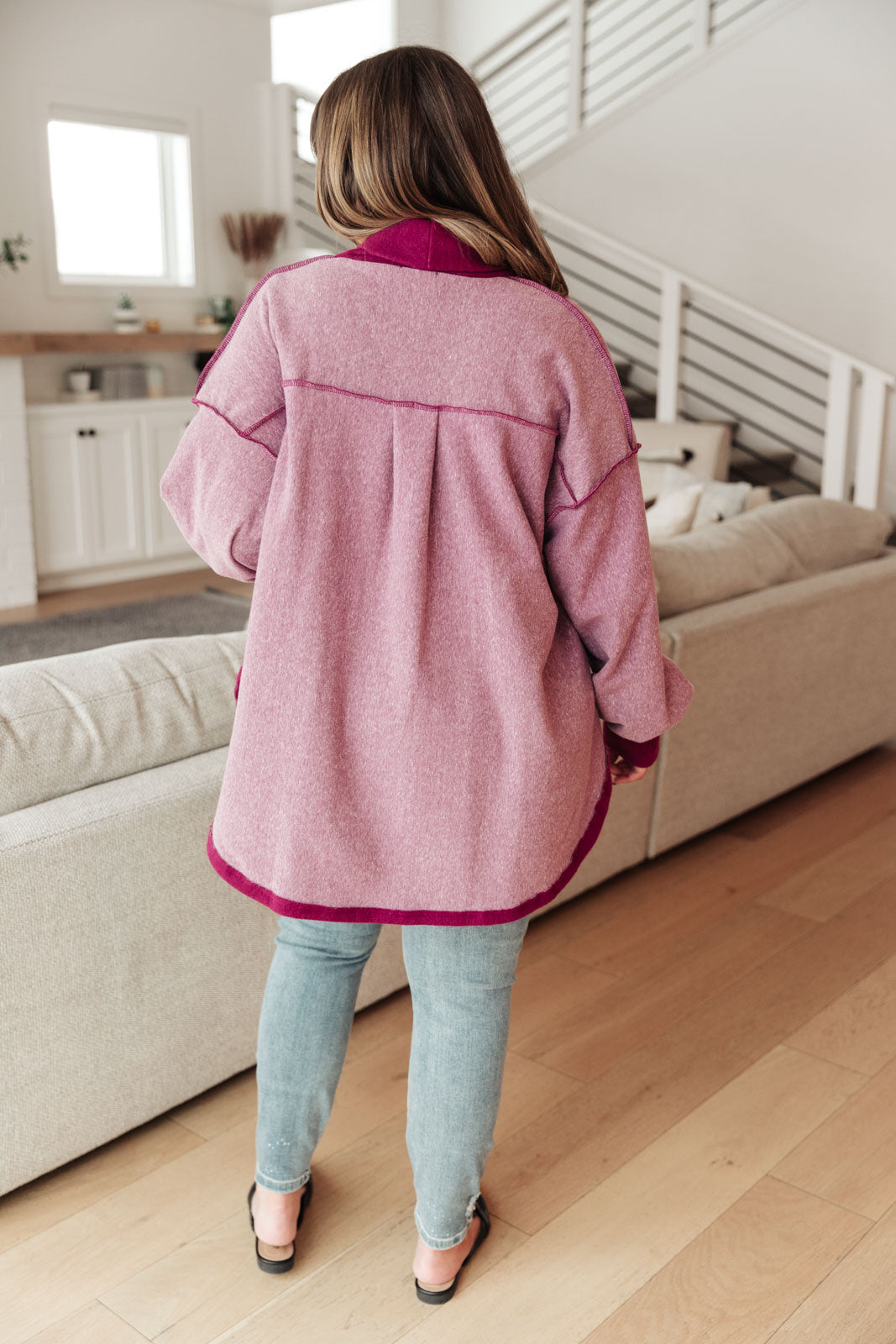 Chaqueta Two Hearts color ciruela