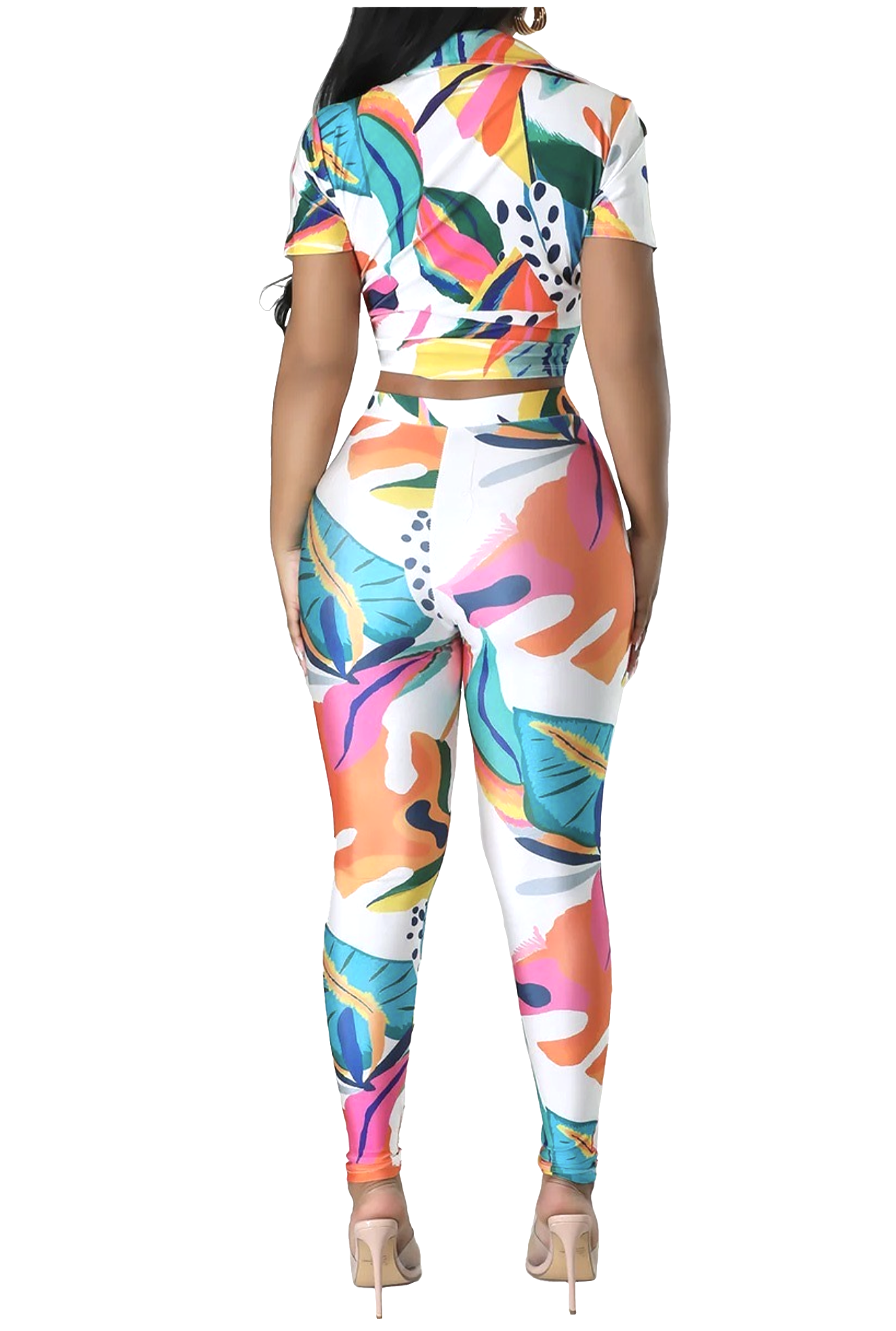 Conjunto de leggings estampados de dos piezas