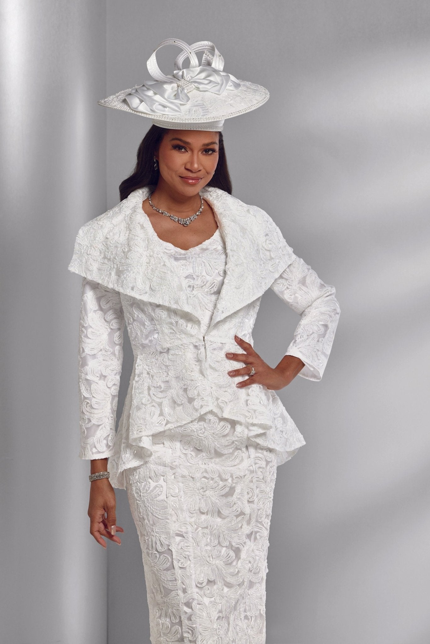 Ruffled Soutache Hi Lo Suit by EY Boutique