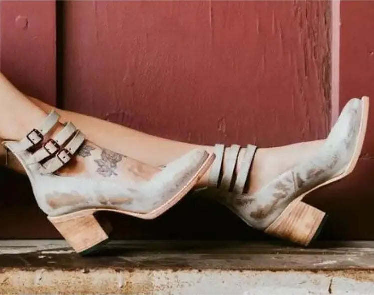 Sandalias con Punta y Hebilla para Mujer