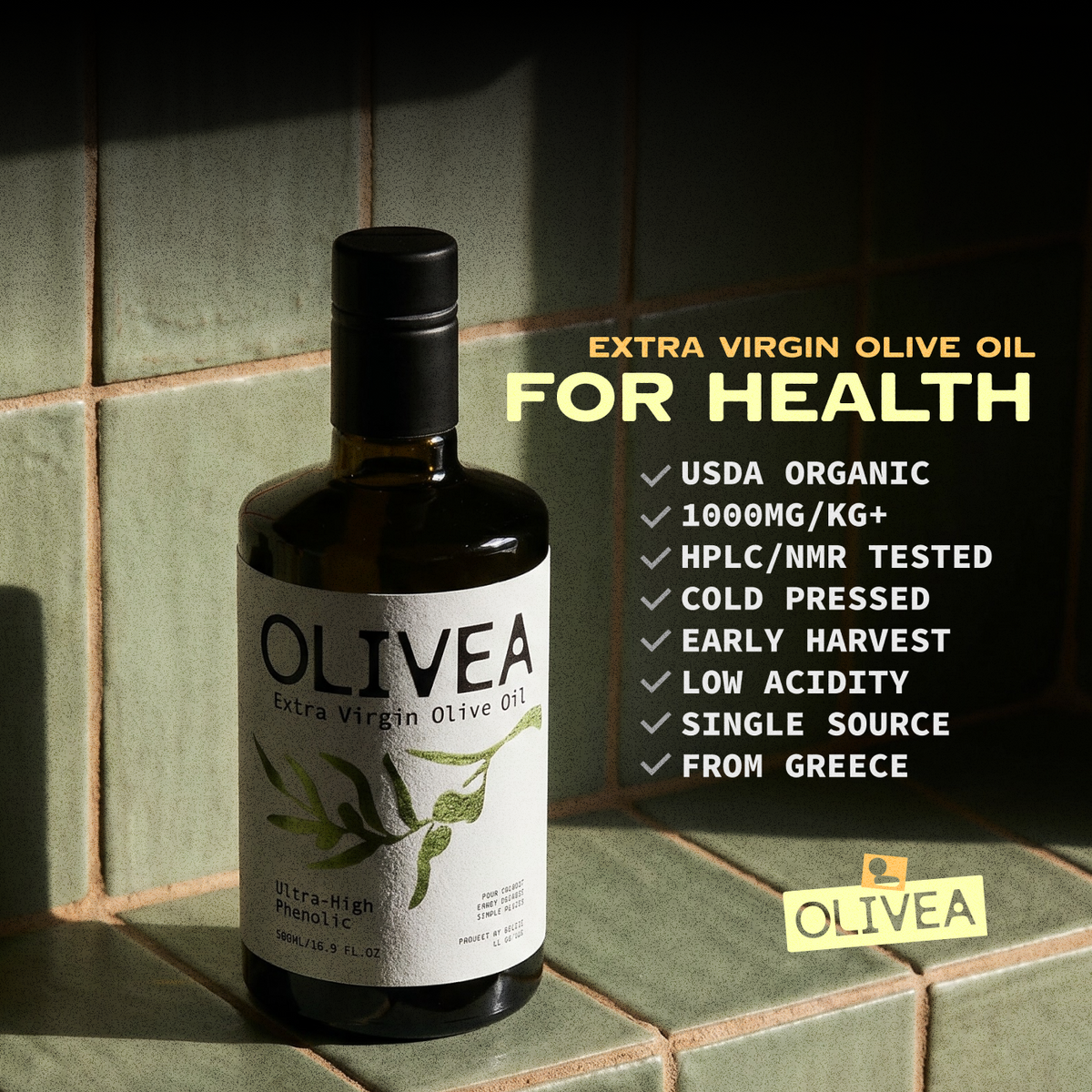 Aceite de Oliva Virgen Extra Ultra Alto en Polifenoles