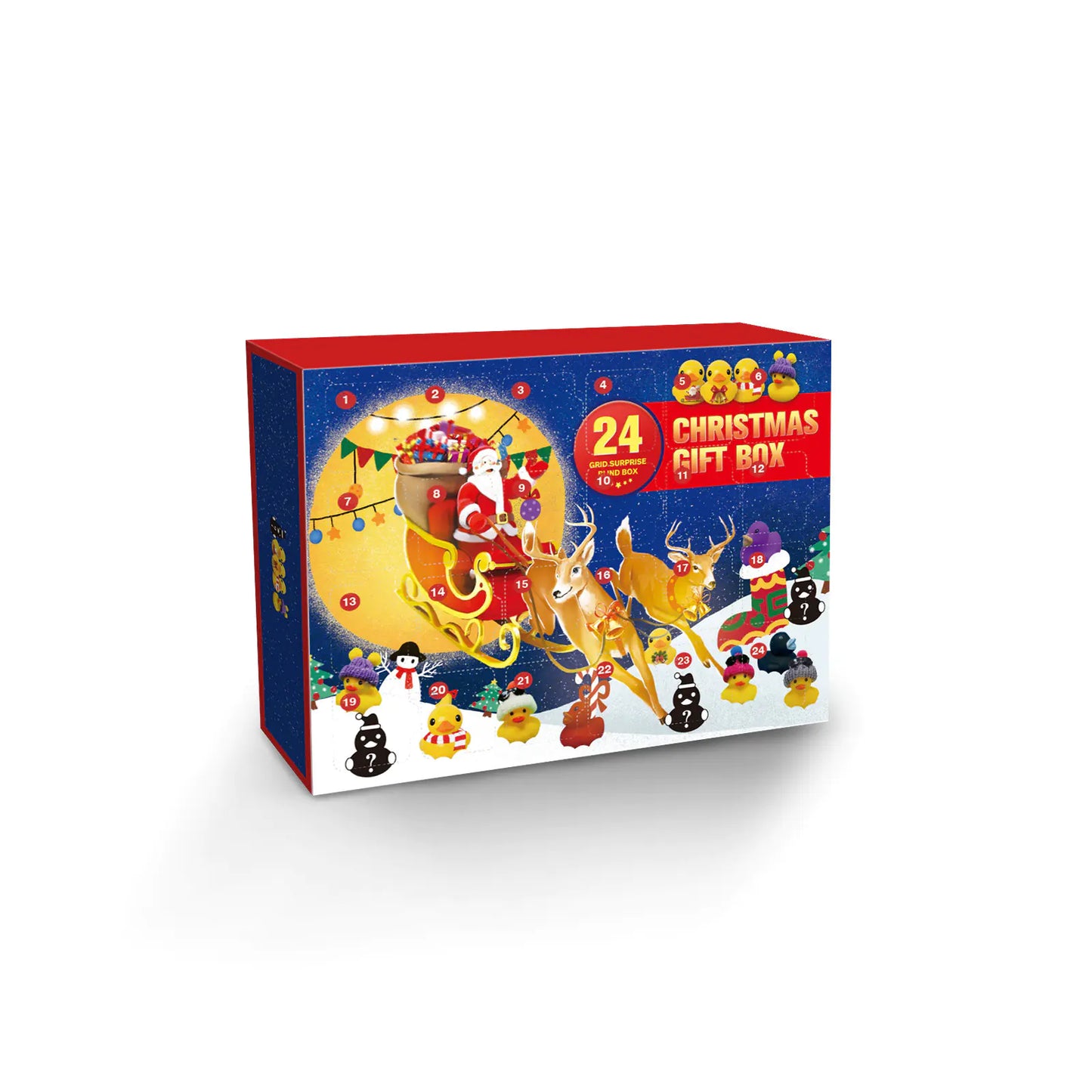 2023 Advent Calendar Rubber Duck Toy Blind Box (24 Slots)