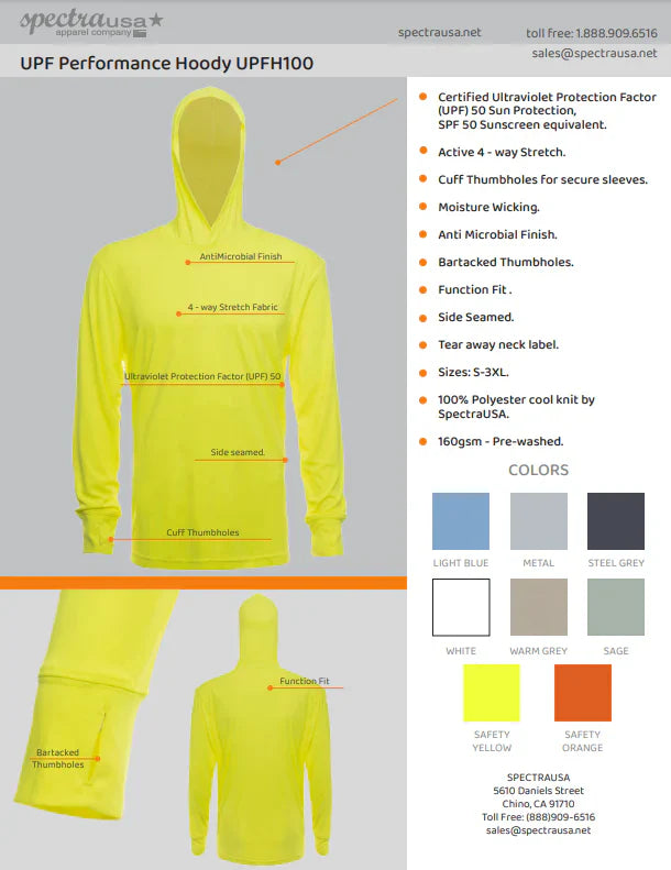 Sudadera con capucha UPF 50 Performance