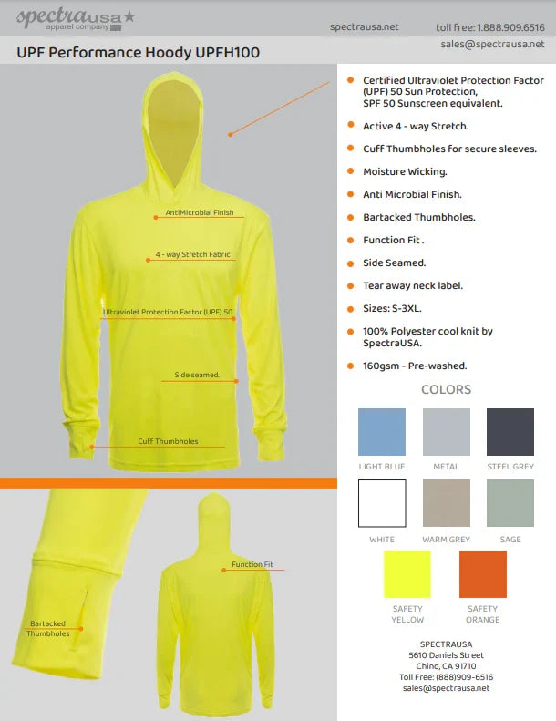 Sudadera con capucha UPF 50 Performance