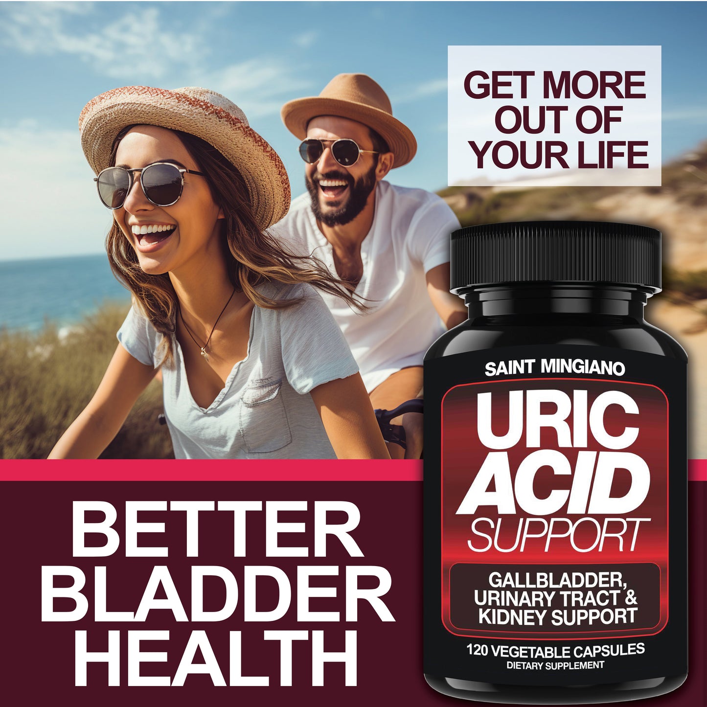 Uric Acid Support -120 Capsules - Supports Kidney Cleanse Detox & Repair, Gallbladder & Urinary Tract Issues