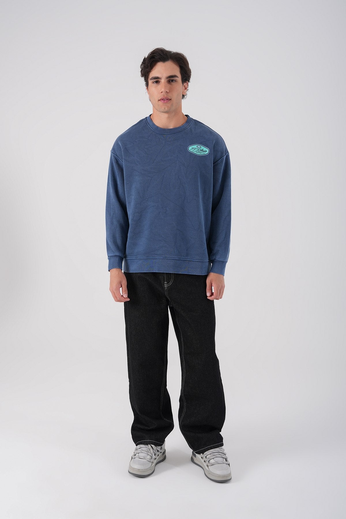 Sudadera unisex lavada con gráfico – Estampado trasero "Reasonable"