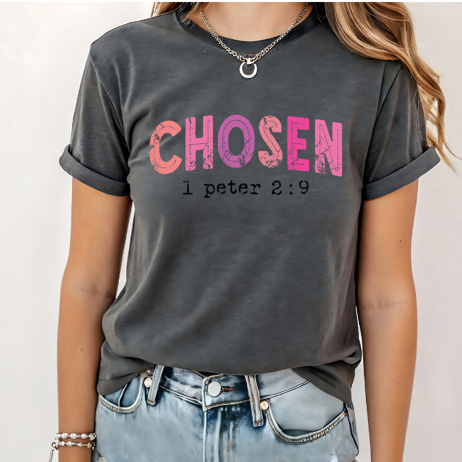 Chosen 1 peter 2:9 | 100% Cotton Tshirt | Teacher Shirt | Stylish Trendy Apparel nn
