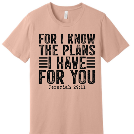 For I know the plan I have for you | 100% Cotton Tshirt | Christian Shirt | Stylish Trendy Apparel nn