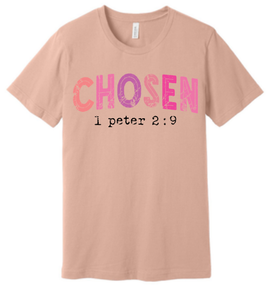 Chosen 1 peter 2:9 | 100% Cotton Tshirt | Teacher Shirt | Stylish Trendy Apparel nn