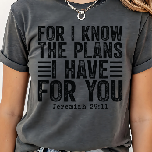 For I know the plan I have for you | 100% Cotton Tshirt | Christian Shirt | Stylish Trendy Apparel nn