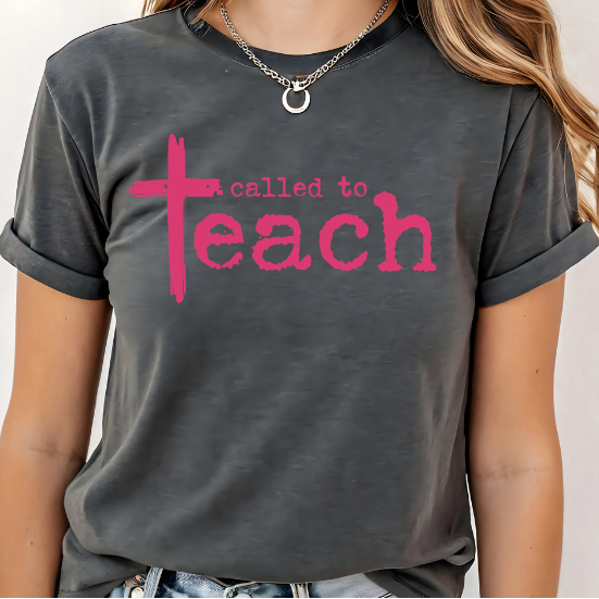 Called To Teach Cross | 100% Cotton Tshirt | Christian teacher Shirt | Stylish Trendy Apparel nn