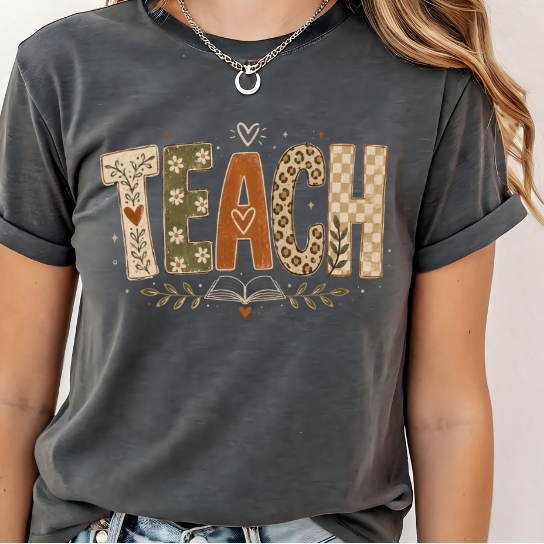 Fall fun trendy Teacher shirt | 100% Cotton Tshirt | Fall teacher Shirt | Stylish Trendy Apparel nn