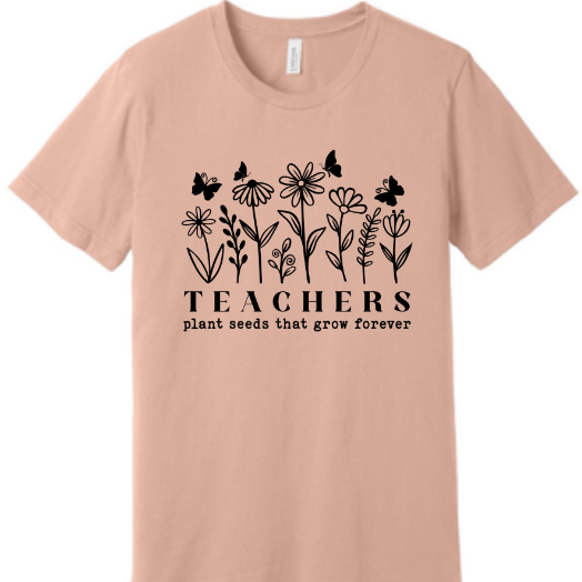 Teachers Plant seeds that grow forever Teacher shirt | 100% Cotton Tshirt | teacher Shirt | Stylish Trendy School Apparel nn