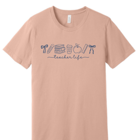 Teacher Life shirt | 100% Cotton Tshirt | Trendy teacher Shirt | Stylish Trendy School Apparel nn